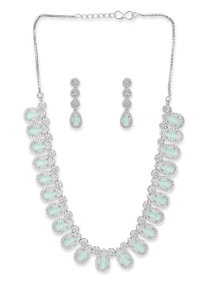 فويلا طقم قلادة فضة نحاسية