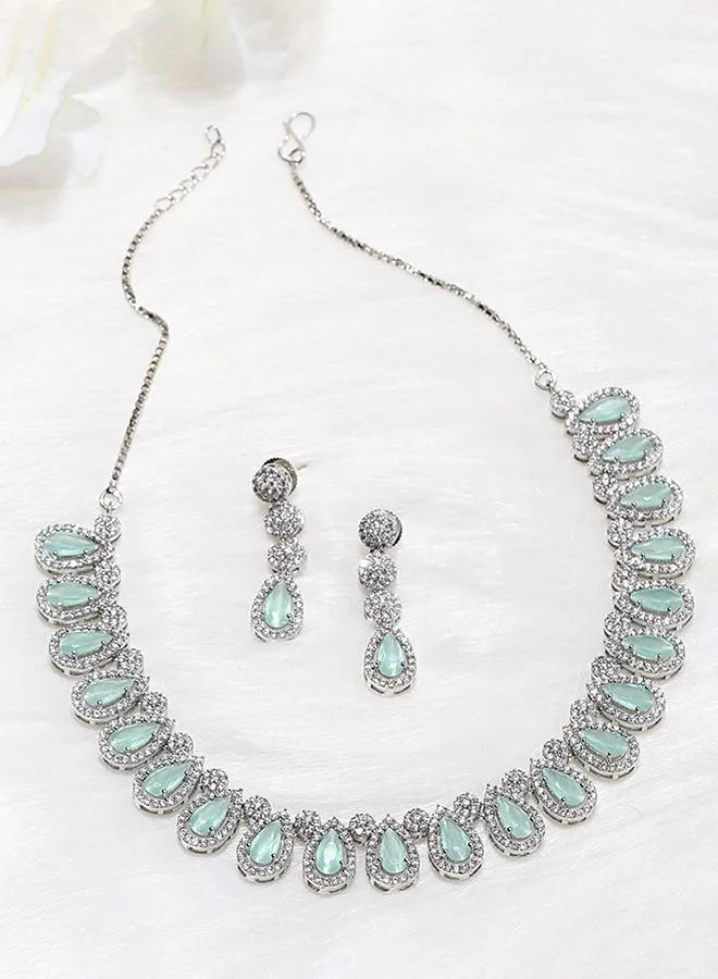 فويلا طقم قلادة فضة نحاسية