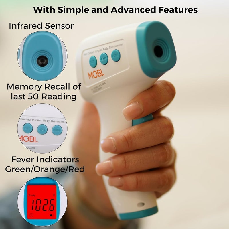 MOBi - Non-Contact Forehead Digital Thermometer with Object Temperature Mode - Touchless Fever Thermometer - Image 5