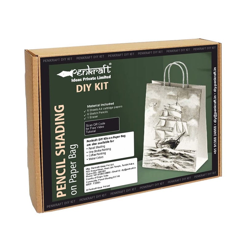 Penkraft Pencil Shading on Paper Bag DIY Kit Free Video Tutorial - Image 1