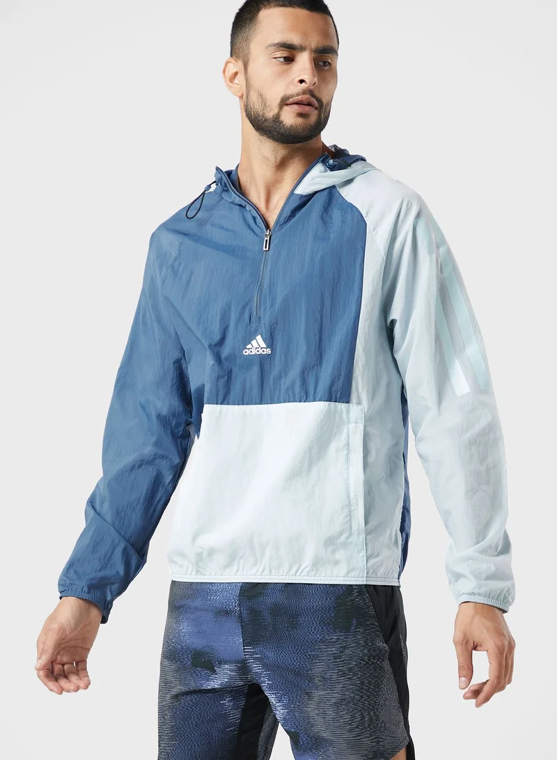 Adidas Logo Colour Block Training Jacket