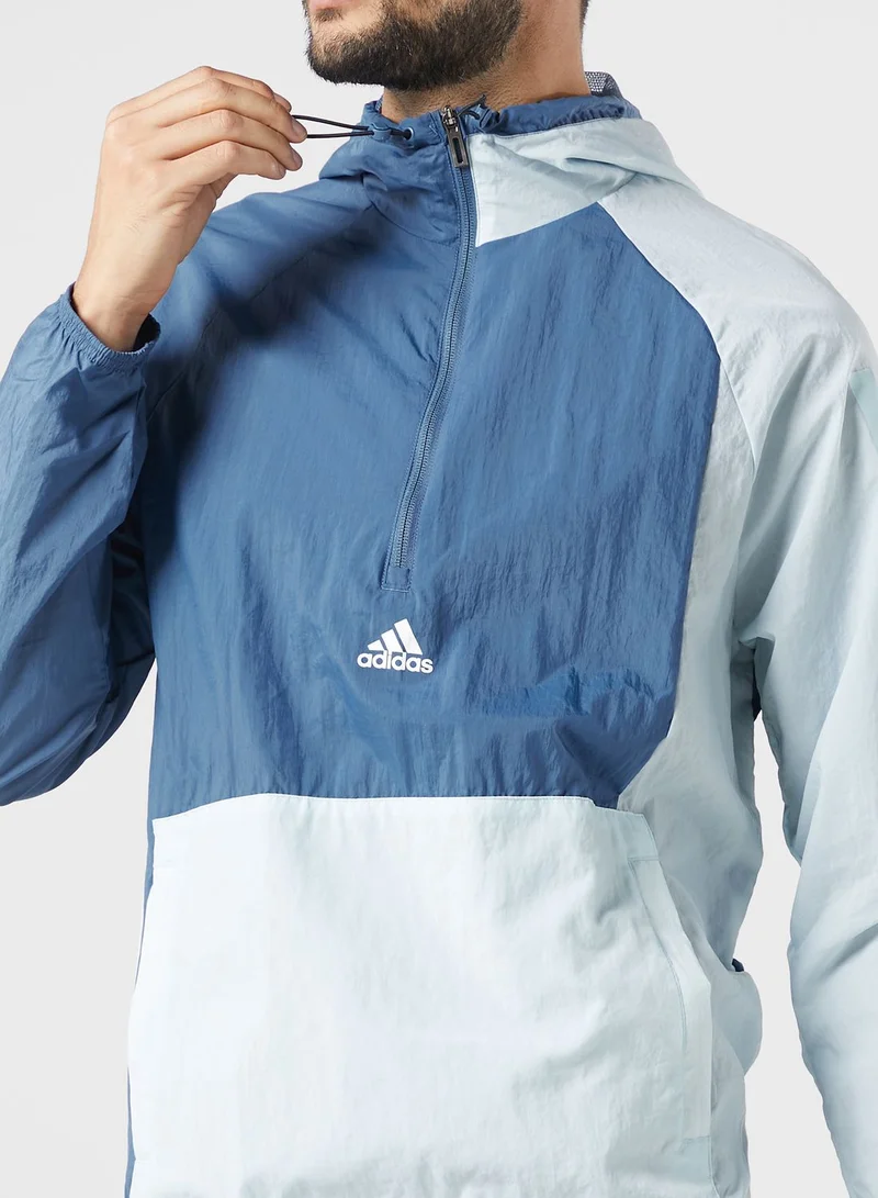 Adidas Logo Colour Block Training Jacket
