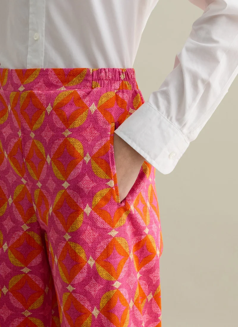 Ovs Wide-Leg Trousers With All-Over Print