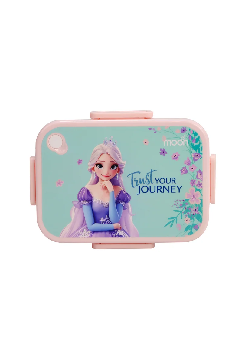 مون MOON Kids Lunch Box | PP + Stainless Steel Insulated Tiffin Box | Leak-Proof, BPA-Free, Durable School Lunch Box for Boys & Girls | Easy Open Clips | Food Safe Eco-Friendly Kids Meal Box