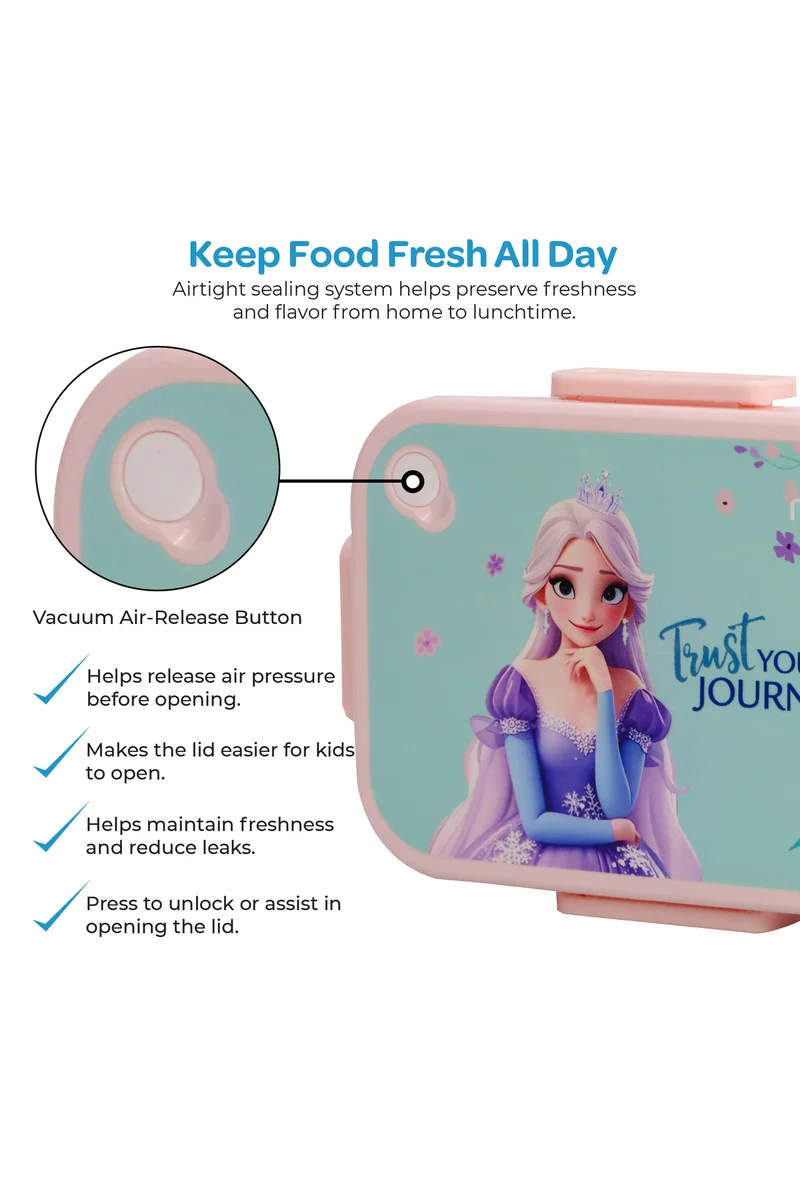 مون MOON Kids Lunch Box | PP + Stainless Steel Insulated Tiffin Box | Leak-Proof, BPA-Free, Durable School Lunch Box for Boys & Girls | Easy Open Clips | Food Safe Eco-Friendly Kids Meal Box