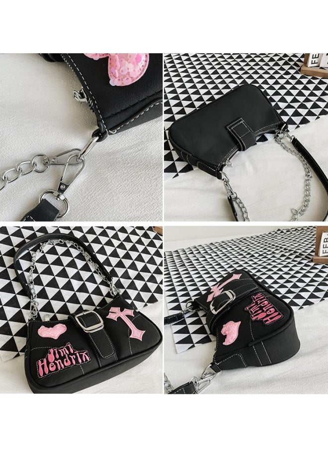 New Women's Sequin Shoulder Bag Creative Reflective Personalized Embroidery Letter Crossbody Bag Sling Bag Side Bag Underarm Bag for College Students and Teenagers - pzsku/ZF72624A993C8210100F2Z/45/_/1696560285/f1eb3a4a-be7d-4784-8232-93162e33e05f