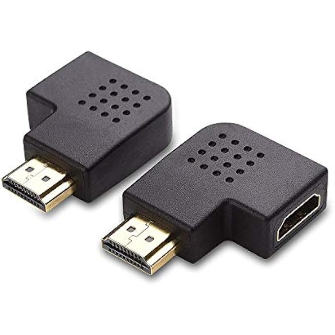 rayihni COMBO, 270 DEGREE RIGHT AND 90 DEGREE LEFT VERTICAL FLAT HDMI ADAPTER (HDMI MALE TO HDMI FEMALE ADAPTER) - Image 1