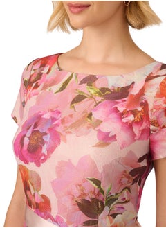 Adrianna Papell Floral Print Tie Detail Maxi Dress  - Image 3