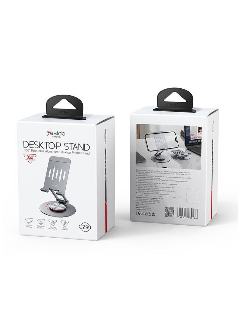 Yesido C299 Aluminum Alloy Folding Phone Stand   Fully Rotatable & Adjustable for Perfect Viewing - Image 5