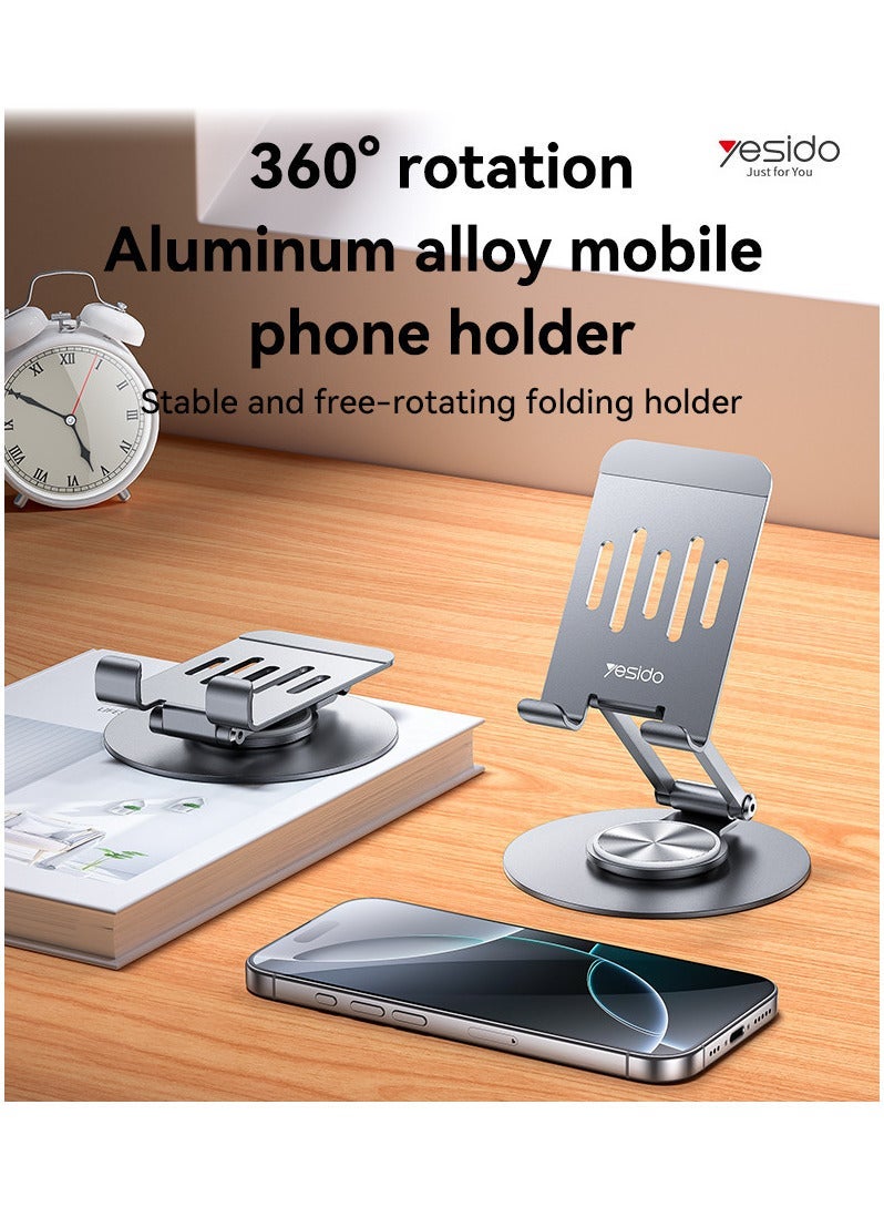 Yesido C299 Aluminum Alloy Folding Phone Stand   Fully Rotatable & Adjustable for Perfect Viewing - Image 2