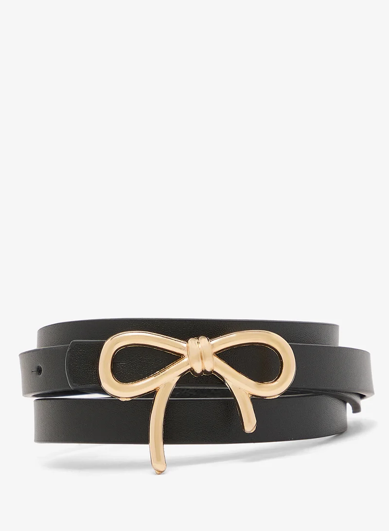 Ginger Bow Buckle Belt