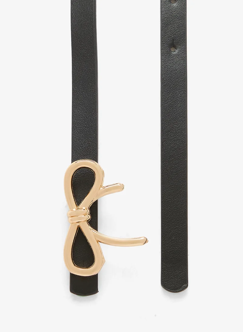 Ginger Bow Buckle Belt