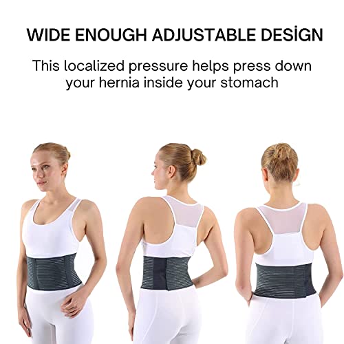 HIRVO Cotton Blend Umbilical Hernia Belt For Women And Men, Naval Hernia Support Binder With Detachable Compression Pad Universal Size - Image 3
