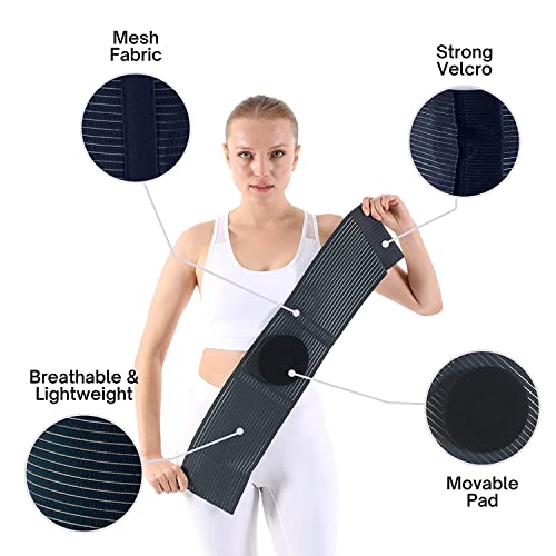 HIRVO Cotton Blend Umbilical Hernia Belt For Women And Men, Naval Hernia Support Binder With Detachable Compression Pad Universal Size - Image 2