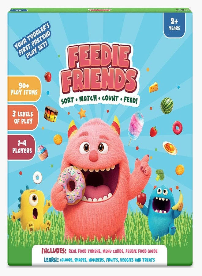 GiniMini Feedie Friends Educational Feeding Game for Toddlers 2-4 Years | Cooperative Learning Toy for Colors, Shapes & Counting | Screen-Free Preschool Gift - Image 1