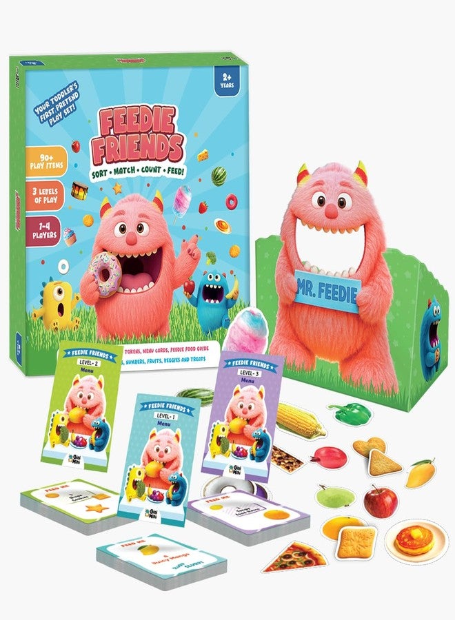GiniMini Feedie Friends Educational Feeding Game for Toddlers 2-4 Years | Cooperative Learning Toy for Colors, Shapes & Counting | Screen-Free Preschool Gift - Image 2