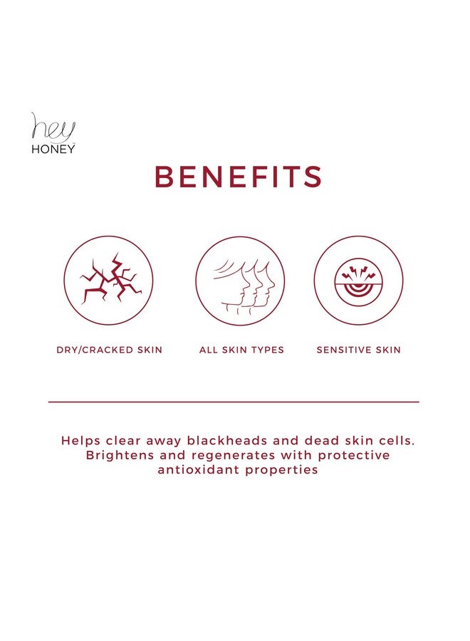 Hey Honey Skincare Propolis and Dead Sea Salt Microdermabrasion Facial Scrub For Sensitive Skin | Non-Abrasive Exfoliating Aimed Brighten Acne Scars, Remove Blackheads & Dead Skin Cells | 2.2 oz - Image 4
