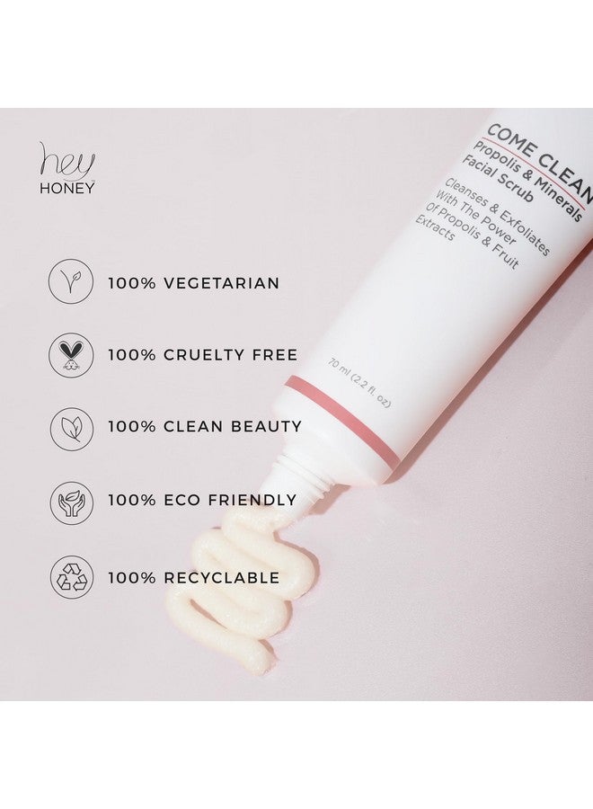 Hey Honey Skincare Propolis and Dead Sea Salt Microdermabrasion Facial Scrub For Sensitive Skin | Non-Abrasive Exfoliating Aimed Brighten Acne Scars, Remove Blackheads & Dead Skin Cells | 2.2 oz - Image 3