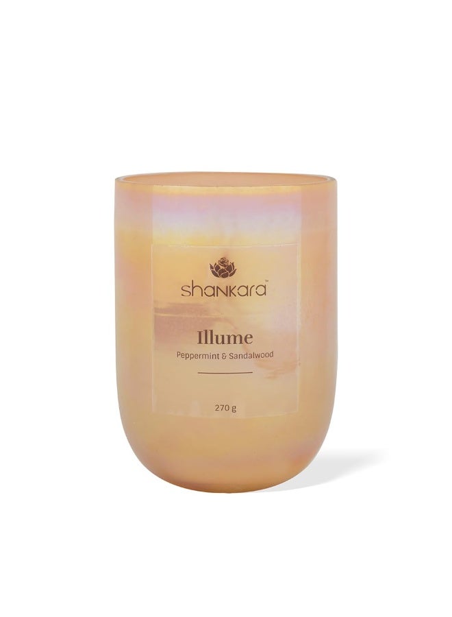 Shankara Illume Candle - Peppermint & Sandalwood | Luxury Fragrance Candle - Aromatherappy, Relaxation, Meditation, Refresh or Rejuvinate, Gifting | Burn time 35-40 hrs (270 gm) - Image 4
