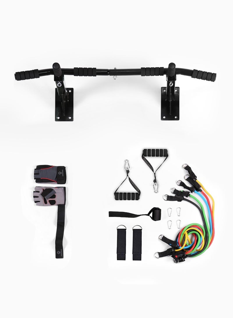 كانجرو مجموعة سحب للجدار مع حبال متعددة الاستخدام – عدة تمارين منزلية لتقوية الجسم، البطن، الذراعين واللياقة العامة - Image 1