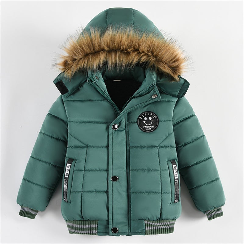 Winter Thick Warm Cotton Jacket Boys M718-Emerald Green 