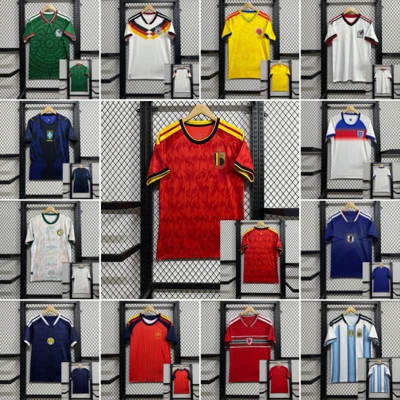 26 World Cup National Team Football Jerseys from Brazil, Argentina, Mexico, Belgium, Spain, and Sweden - Image 2
