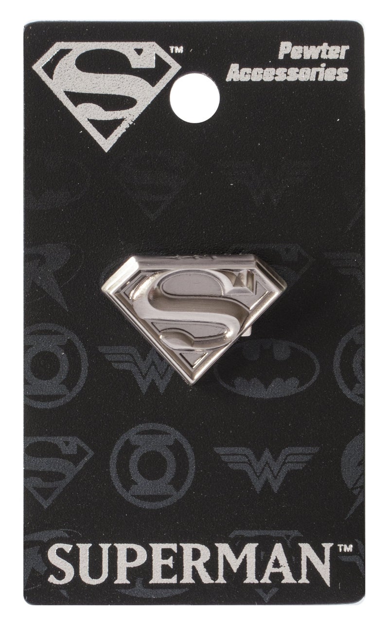 DC Superman Logo Pewter Lapel Pin - Image 5
