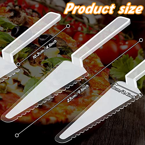Suclain Disposable Cake Cutter 9.1 Inch Plastic Cake Server Cutting Plastic Spatula Knives Pie Pizza Pastry Slicer Serving Utensils for Kitchen Wedding(Clear,100 Pieces) - Image 2