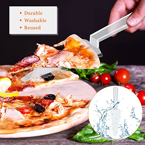 Suclain Disposable Cake Cutter 9.1 Inch Plastic Cake Server Cutting Plastic Spatula Knives Pie Pizza Pastry Slicer Serving Utensils for Kitchen Wedding(Clear,100 Pieces) - Image 5