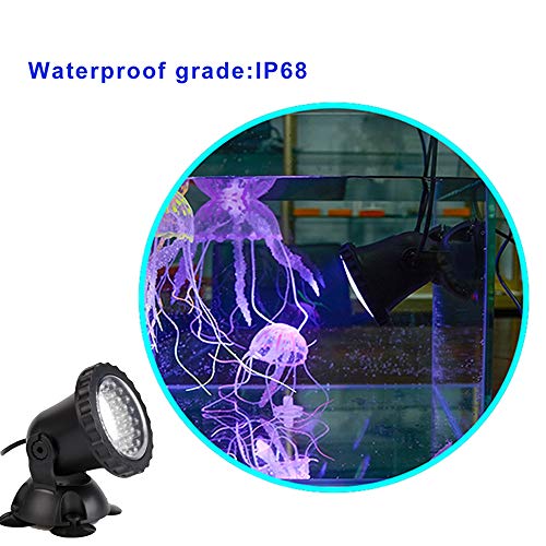 SHOYO Color Changing Spotlights Pond Lights with Timer, Submersible Fountain Lights Memory Dim Adjustable IP68 Waterproof Underwater RGB for Outdoor Garden Yard Lawn Water Pond Fountain, 4 in Set - Image 3