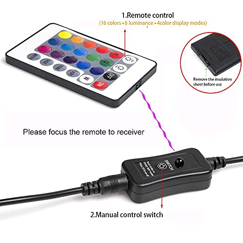SHOYO Color Changing Spotlights Pond Lights with Timer, Submersible Fountain Lights Memory Dim Adjustable IP68 Waterproof Underwater RGB for Outdoor Garden Yard Lawn Water Pond Fountain, 4 in Set - Image 5