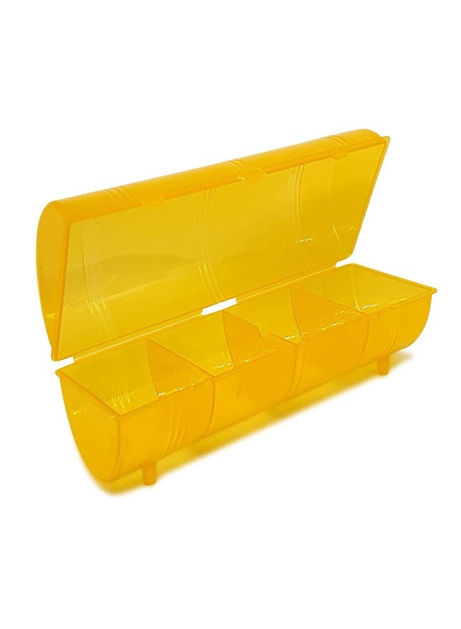 Reyal Plastic Bangle Box with 4 Partition for Woman Chudi Set Storage Organizer Jewellery Storage Box for Bangles Bracelet,Transparent Premium Random Colors - Image 4