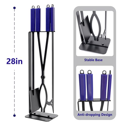 CKLT 28" Firewood Tongs Log Grabber for Thick Logs Outdoor Indoor Camfire Firepit Bonfire Fireplace Tongs Heavy Duty Wrought Rustproof Safely Moves Firewood - Image 3