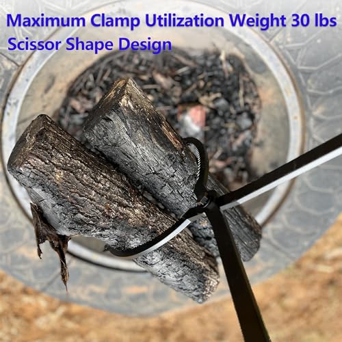 CKLT 28" Firewood Tongs Log Grabber for Thick Logs Outdoor Indoor Camfire Firepit Bonfire Fireplace Tongs Heavy Duty Wrought Rustproof Safely Moves Firewood - Image 5