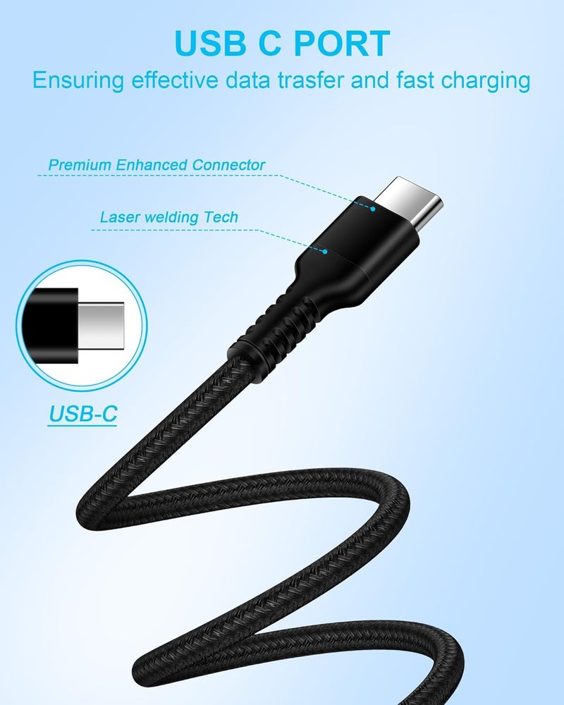كابل USB-C لشحن iPhone 17e 17 Carplay سريع لـ iPhone 17 Pro Max 17Pro Air 16e 16 15 Plus، سلك USB إلى USB-C USBC Android Auto Car Play كابل طاقة نوع C Apple Galaxy 3FT للسيارة - Image 3