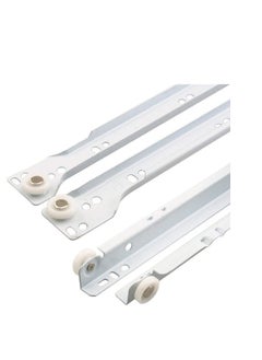 KNP KNP Roller Wheel Cabinet Drawer Keyboard Slide Glide Runner 2 Pairs (1.0mm Thickness), Heavy duty drawer slides 20"  - Image 1