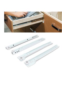 KNP KNP Roller Wheel Cabinet Drawer Keyboard Slide Glide Runner 2 Pairs (1.0mm Thickness), Heavy duty drawer slides 20"  - Image 2