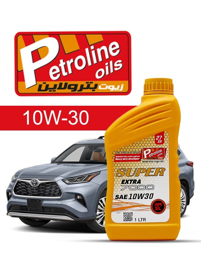 Petroline Engine Oil – For TOYOTA Highlander V4 2024 - 2007، 5 Liter، viscosity 10w30 Petroline - With Engine Oil Filter - 2007 2008 2009 2010 2011 2012 2013 2014 2015 2016 2017 2018 2019 2020 2021 2022 2023 2024 