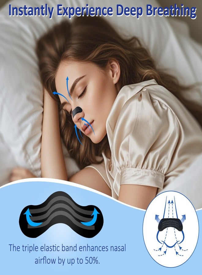 COTOM Nasal Strips for Snoring - Extra Strength Nose Strips for Breathing, Black Nose Tape for Sleeping and Sports (60 Ct), Nasal Congestion Relief, Oil & Sweat Proof - Image 2