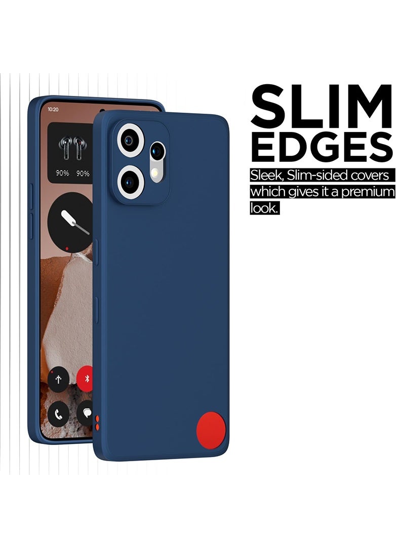 Case Up Compatible with Nothing CMF Phone 2 Pro 6.77 Inch Case, Soft & Premium Liquid Silicone [Anti-Scratch Microfiber Lining] Shockproof Protective Slim Phone Cover for 2 Pro 2025, Blue - Image 5