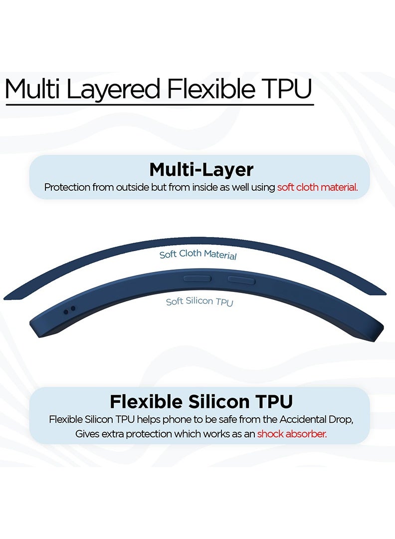 Case Up Compatible with Nothing CMF Phone 2 Pro 6.77 Inch Case, Soft & Premium Liquid Silicone [Anti-Scratch Microfiber Lining] Shockproof Protective Slim Phone Cover for 2 Pro 2025, Blue - Image 3