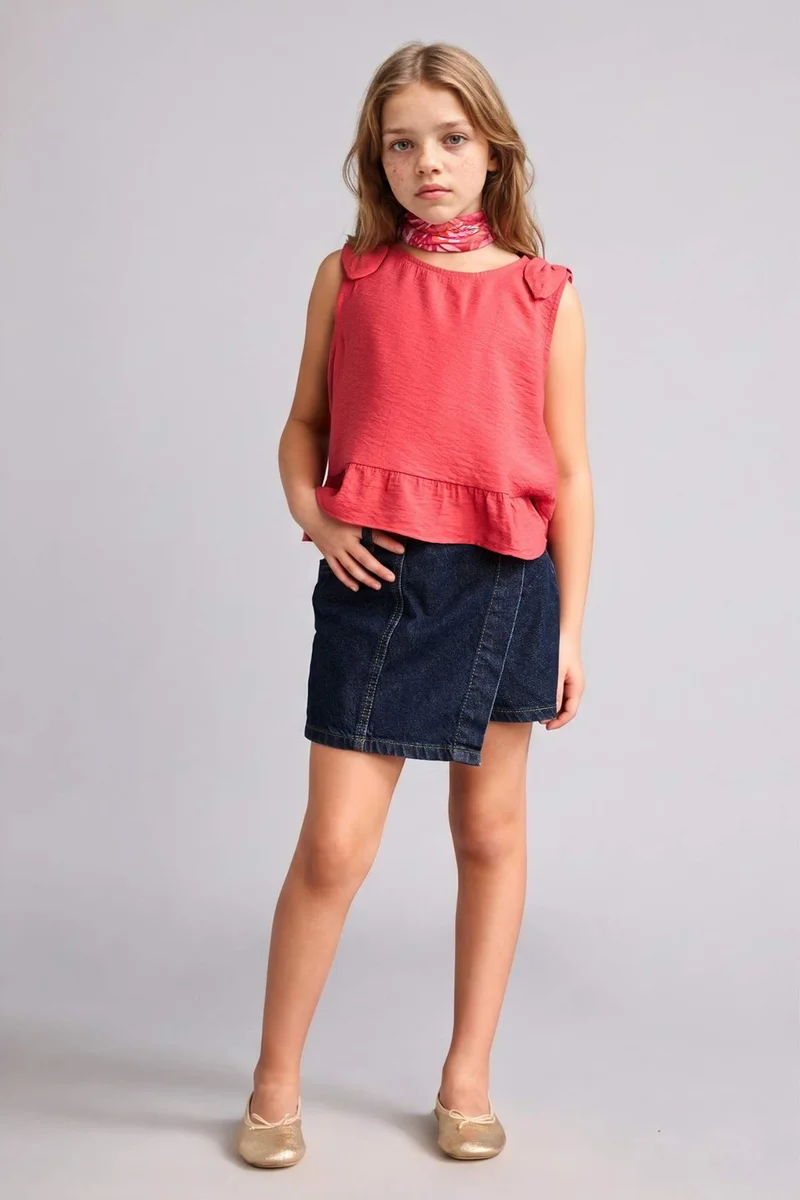 DeFacto Girl Short Sleeve Blouse