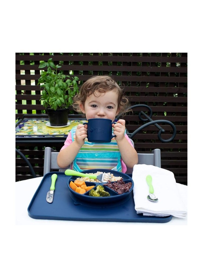 Green Sprouts Learning Plate, Navy - Image 2