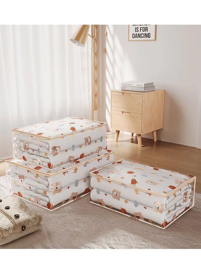 Storage Boxes,Storage Box Clothes Organisers,Clear PVC Waterproof Storage Box,Large Closet Storage Box with Zipper,for Organizing Clothes, Toys,Blankets,Bed Sheets and Pillow,etc(27.5x20x9.5"/23x16x8.7"),Clear - Image 5