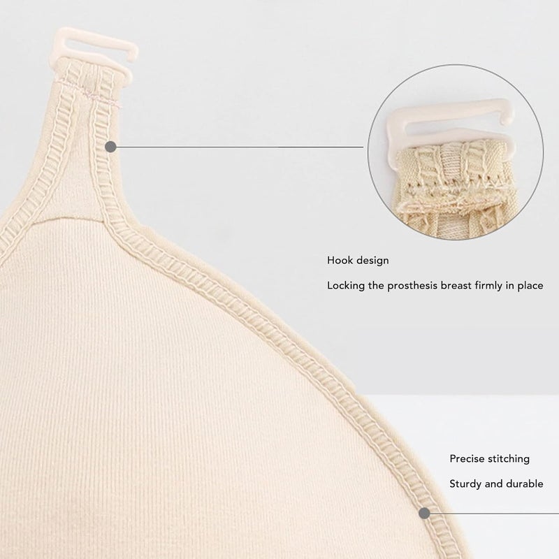 klarako Silicone Breast Protective Pocket for Mastectomy, Breast Protective Case with Spiral Hook Portable Prosthesis Breast Protect Bag L (Left) - Image 4