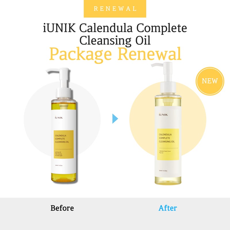 IUNIK Calendula & Jojoba Oil-Infused Vegan Cleansing Oil â€“ Gentle Blackhead Melting & Makeup Remover Facial Cleanser w/Plant-based Oils Korean Skincare - Image 2