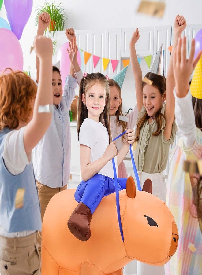 Spinosaurus Kids Inflatable Capybara Costume,Inflatable Halloween Costumes Funny Ride on Animal Blow Up Costumes for Boys Girls - Image 4
