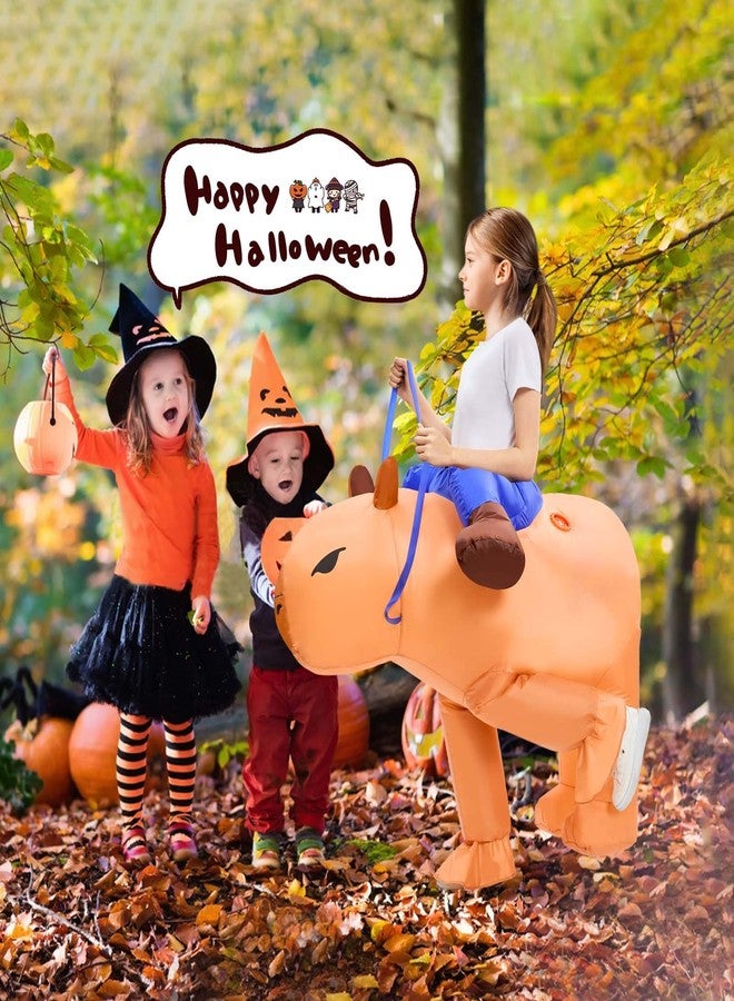 Spinosaurus Kids Inflatable Capybara Costume,Inflatable Halloween Costumes Funny Ride on Animal Blow Up Costumes for Boys Girls - Image 3