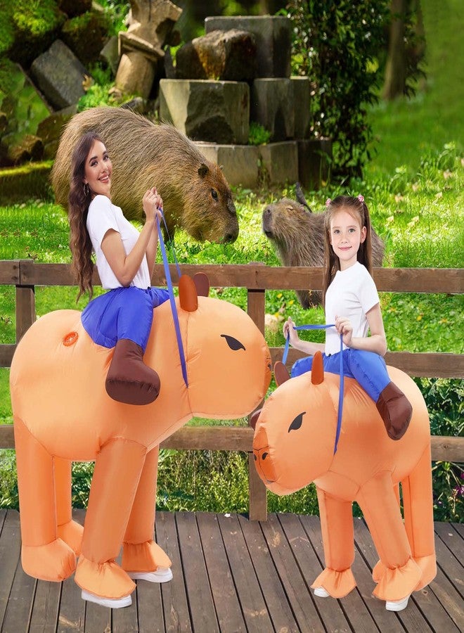 Spinosaurus Kids Inflatable Capybara Costume,Inflatable Halloween Costumes Funny Ride on Animal Blow Up Costumes for Boys Girls - Image 2