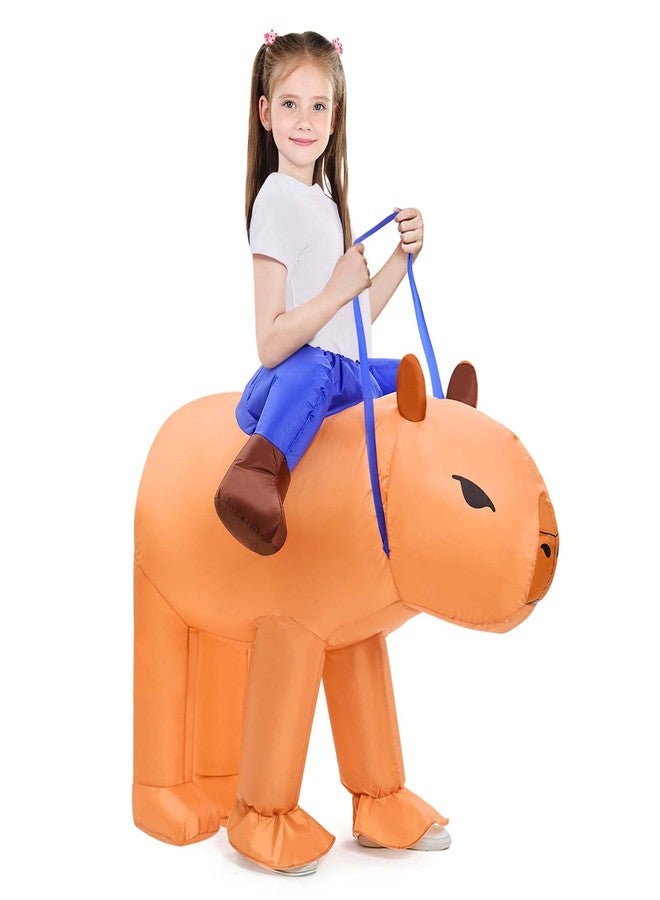 Spinosaurus Kids Inflatable Capybara Costume,Inflatable Halloween Costumes Funny Ride on Animal Blow Up Costumes for Boys Girls - Image 1